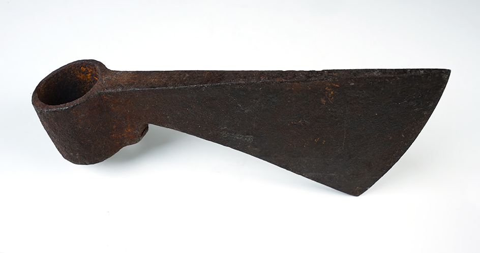 8 1/8" Vintage Iron Trade Axe with two touch marks. Ex. Raymond Vietzen, Harnest collections. 