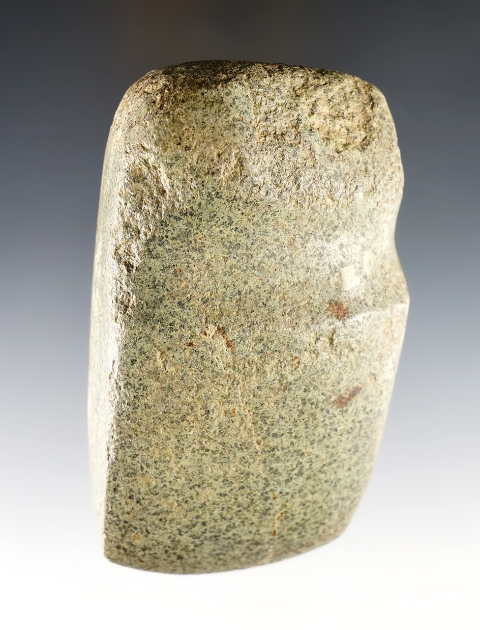 Nicely polished 4" long 3/4 Groove Axe found in the Midwestern U.S. 