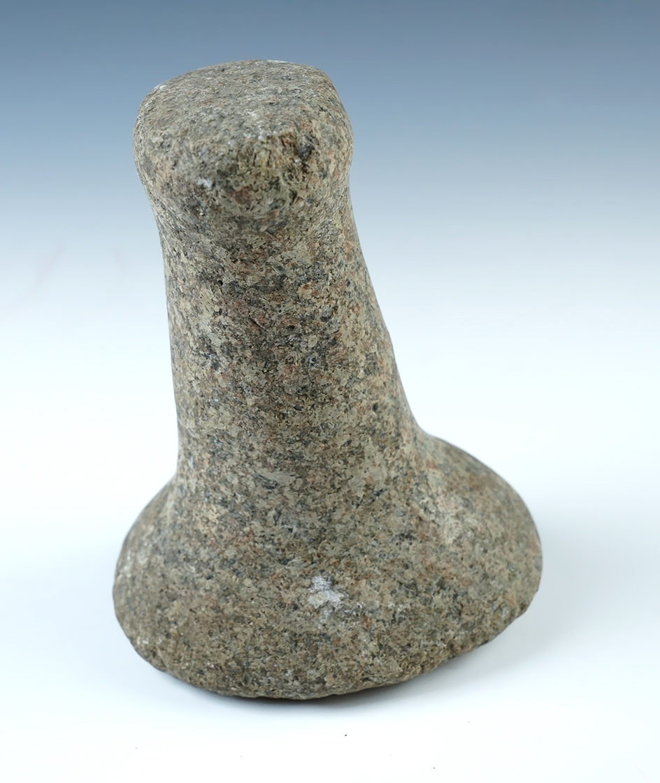 Exceptional 5 3/8" Knobbed Bell Pestle found in Ohio. Made from a nicely colored Hardstone.