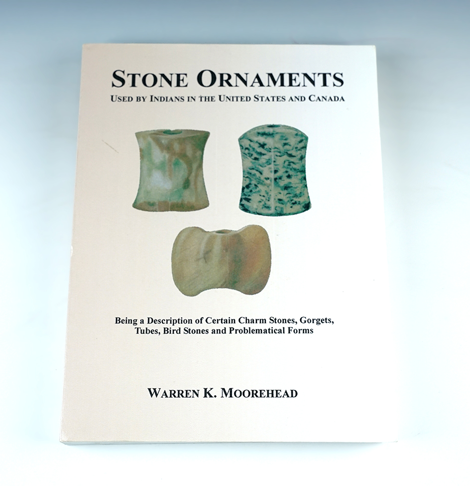 Softcover Book: "Stone Ornaments" by Warren K. Moorehead. Reprinted in 2005.