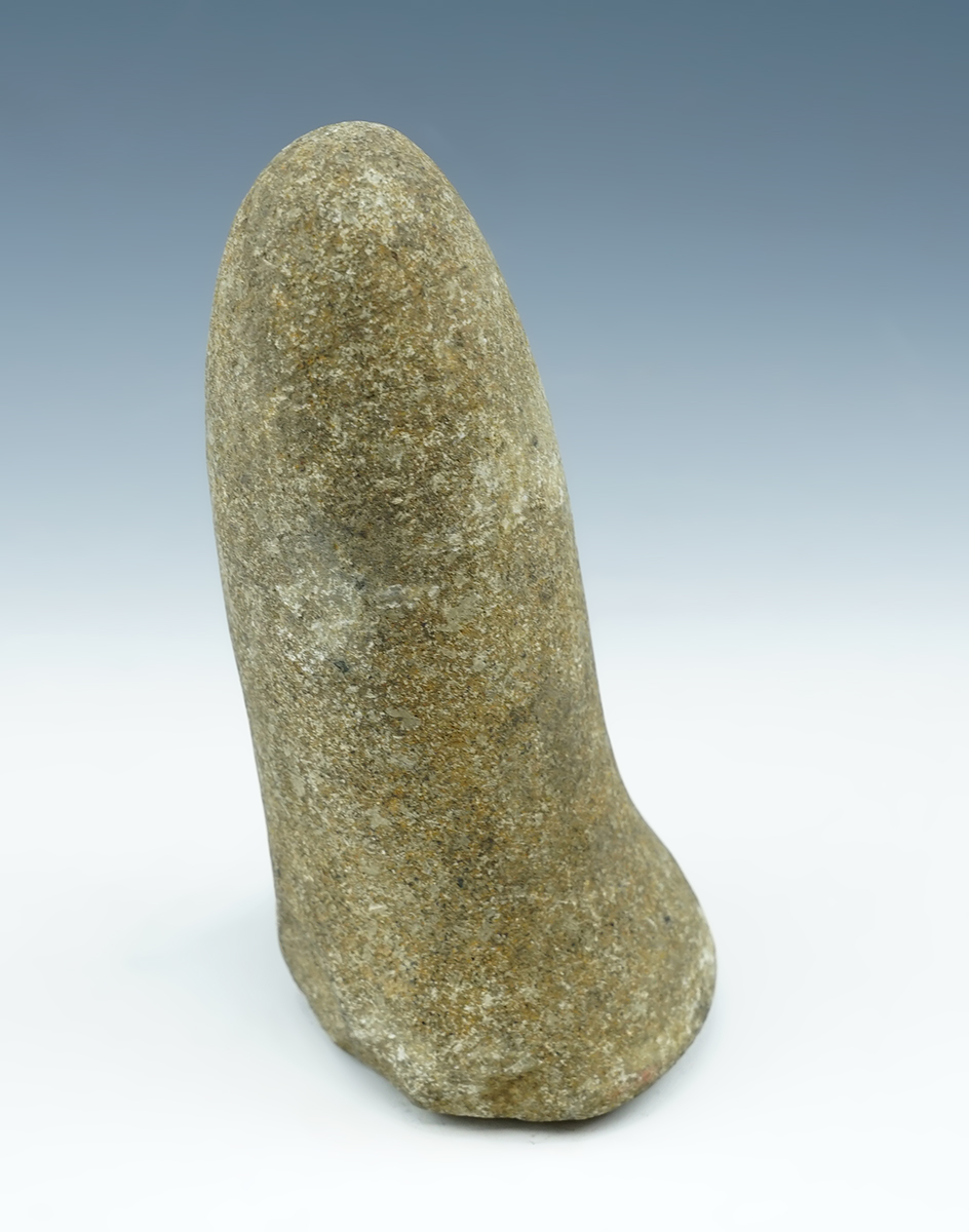 5 3/4" Tall Bell Pestle with a nutting divot on base, found in New York.