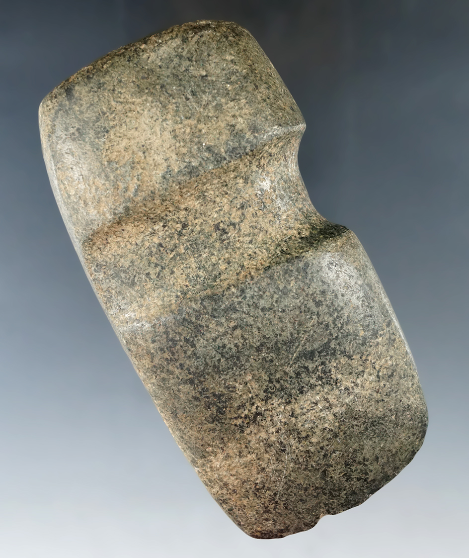 Well defined 4 5/8" long 3/4 grooved Hardstone axe - Pinal Co., Arizona near Queen Creek.