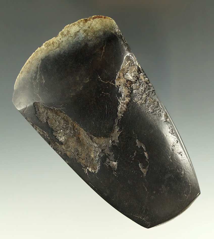 4 and 3/16" well styled and highly polished nephrite/jadeite Celt - Washington/British Columbia.