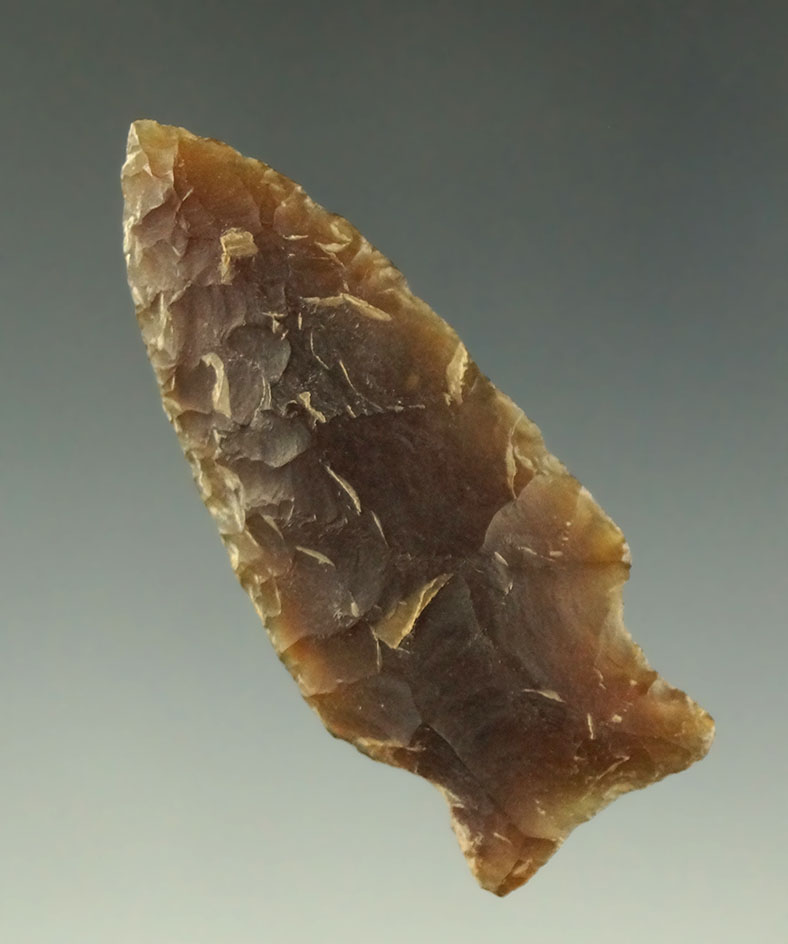2" Knife River Flint arrowhead found in the Dakotas.
