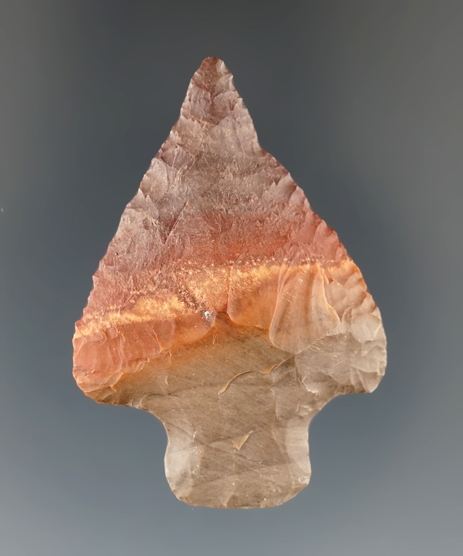 2" Cotaco Creek made from colorful Horse Creek chert found in Lee Co., Mississippi.