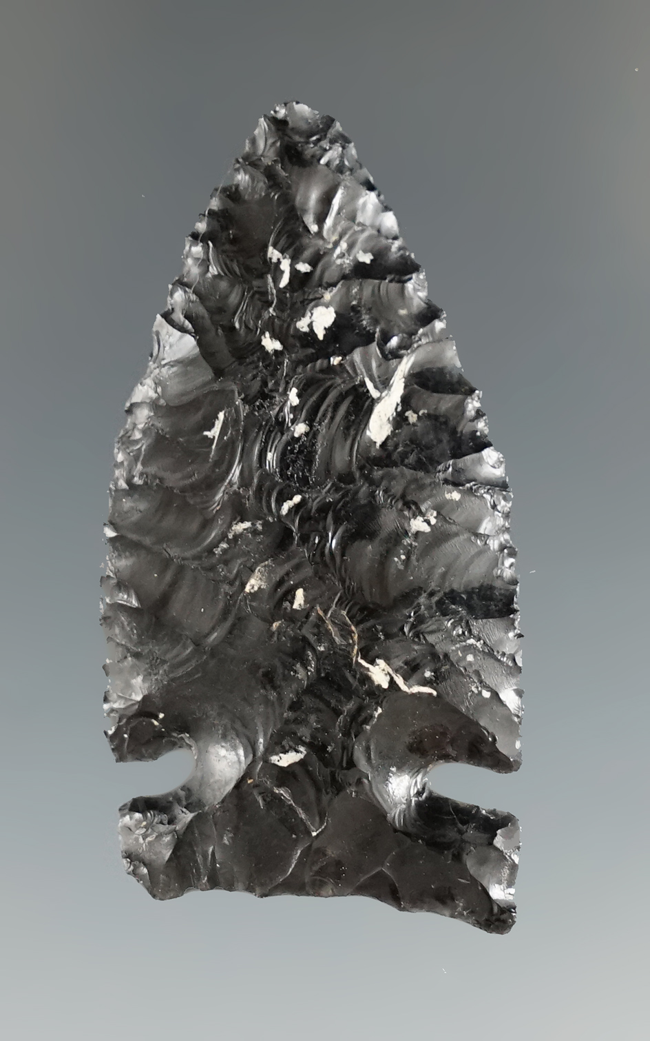 1 15/16" beautifully flaked Northern Side Notch found in California.