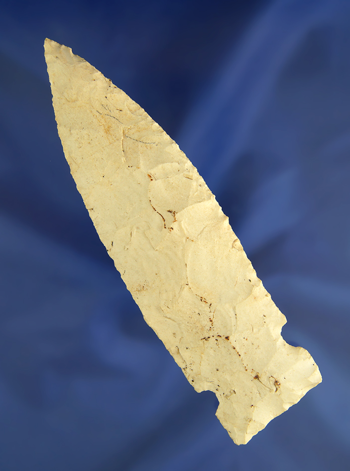 5 1/8" Godar made from Burlington chert found in Ralls Co.,  Missouri.  Bennett COA