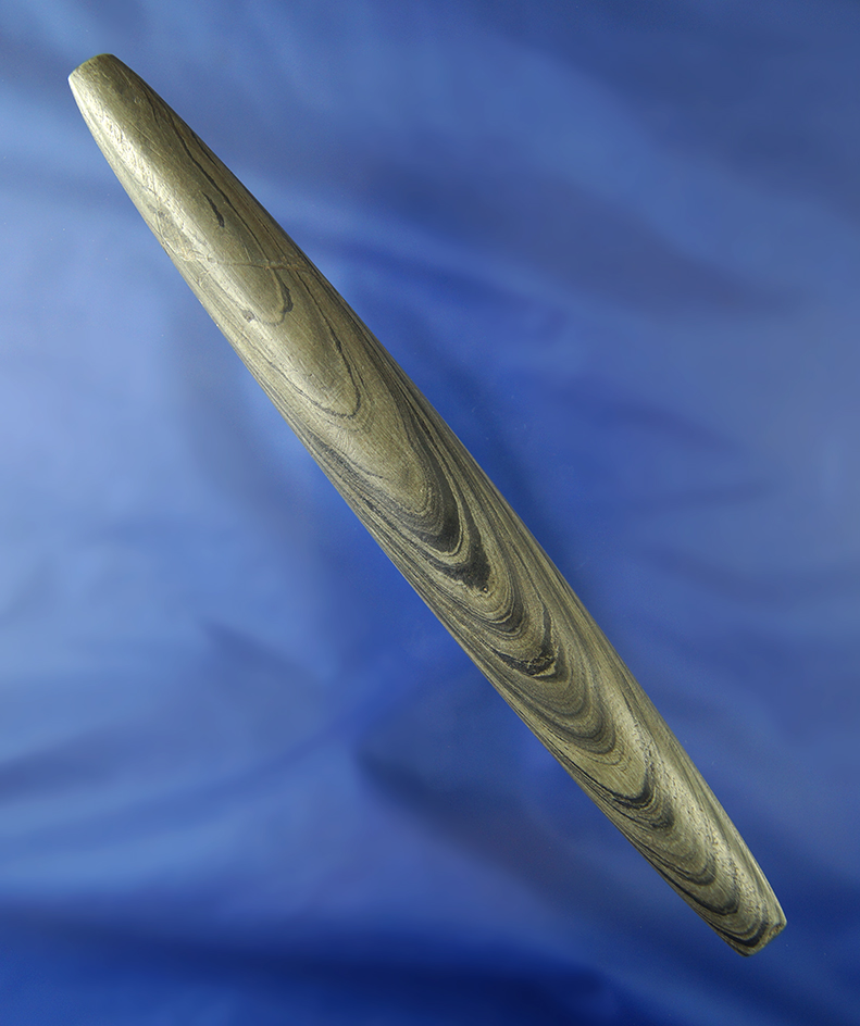 Nice! 6 7/8" Intrusive Mound Slate Pick with anciently salvaged ends found in Seneca Co.,  Ohio.