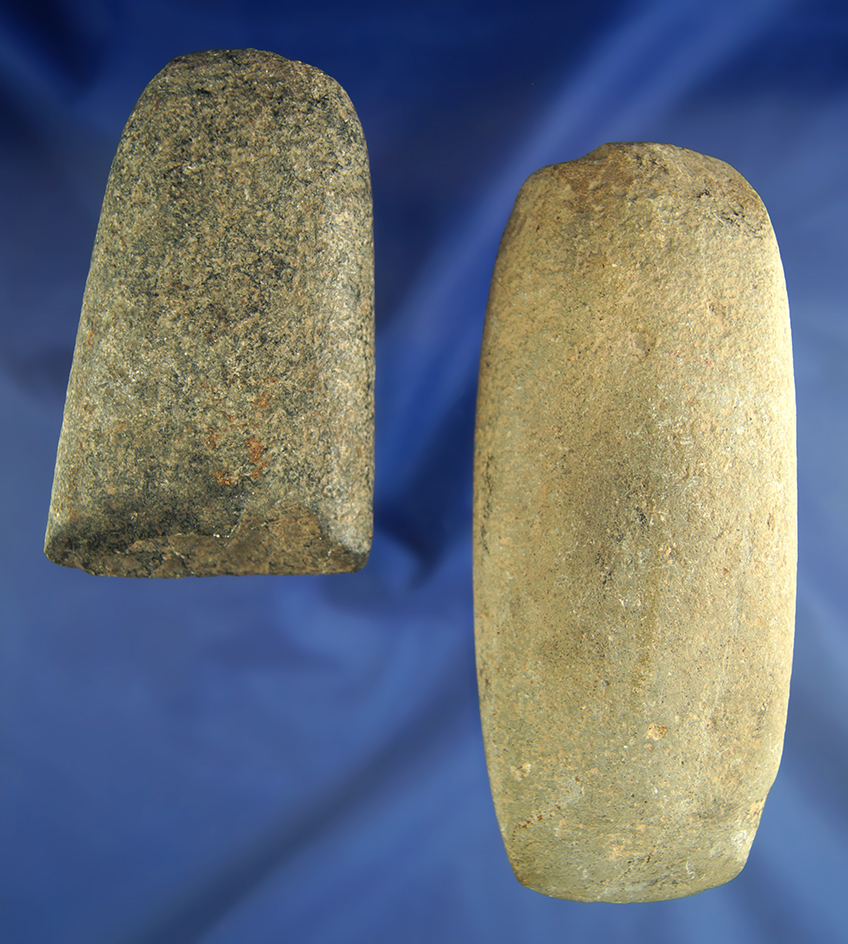 Nice pair of well patinated stone Celts found in Ohio. Largest is 5 1/4".