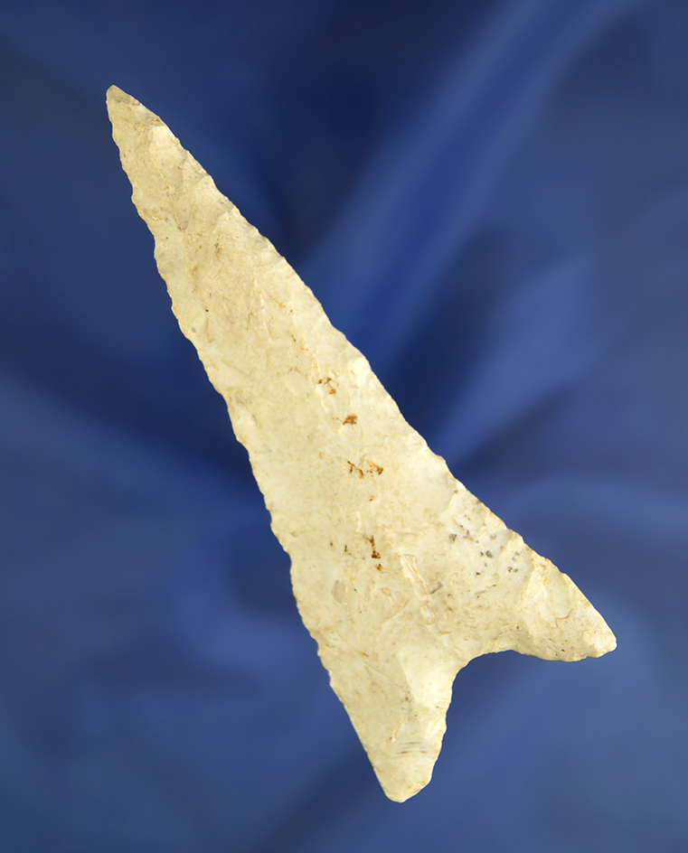 4 3/8" Burlington chert Dalton found in Cole Co.,  Missouri. Partain and Motley COAs.