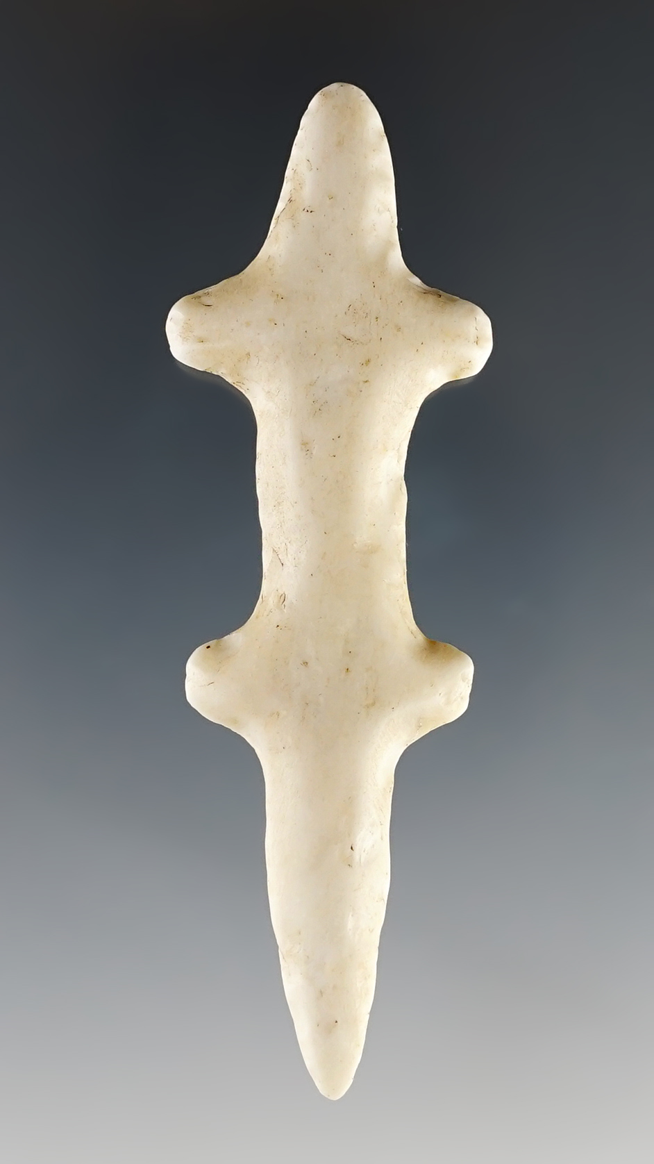 Highly polished 3 5/16" Illinois Lizard Effigy made from Burlington Flint. Comes with a Davis COA.