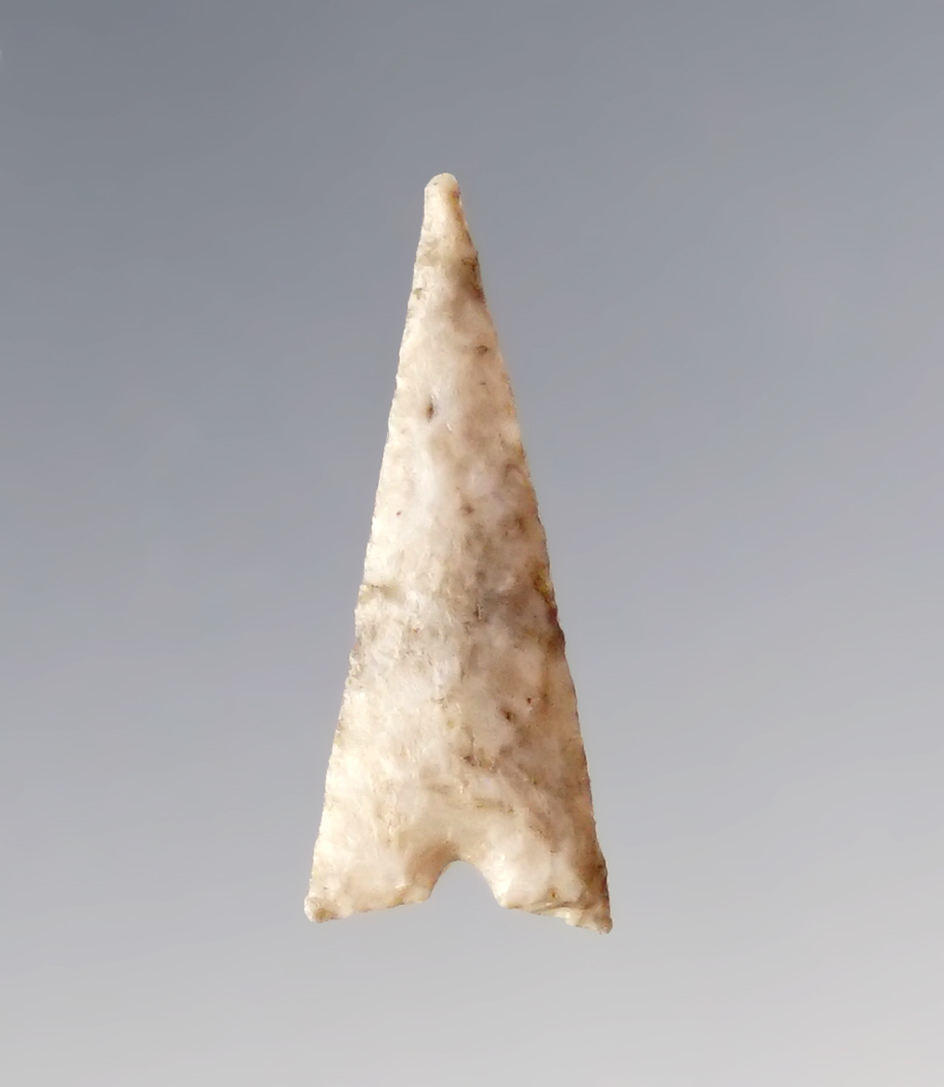 7/8" classic style well flaked Garza Point recovered in New Mexico.