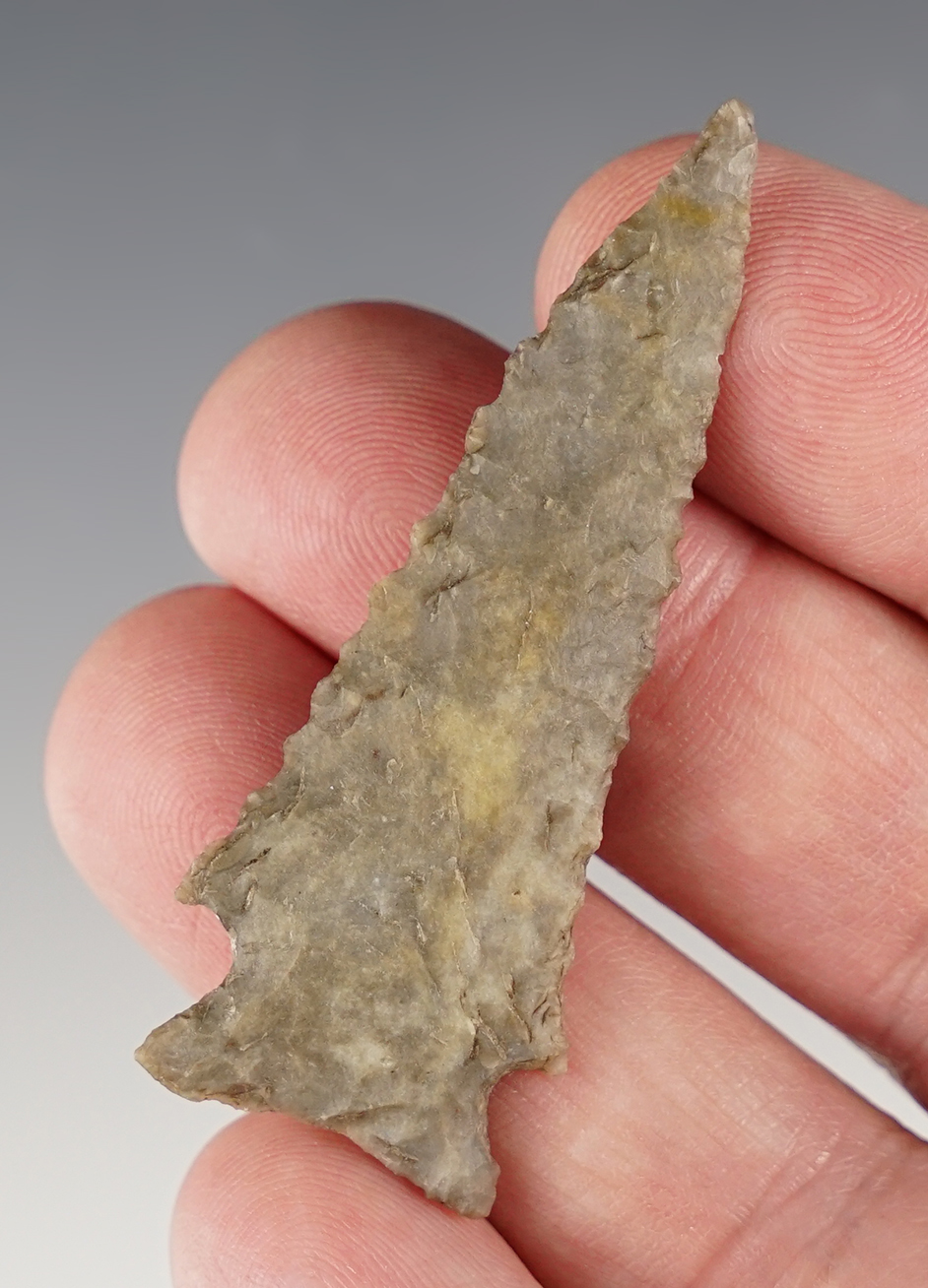 2 1/4" well styled and nicely patinated Ensor Point found in Texas.