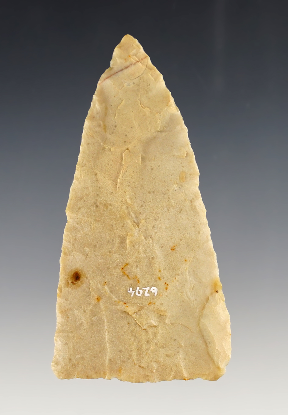 3 1/4" Triangular Blade that is very well flaked and in nice condition found in Colorado.