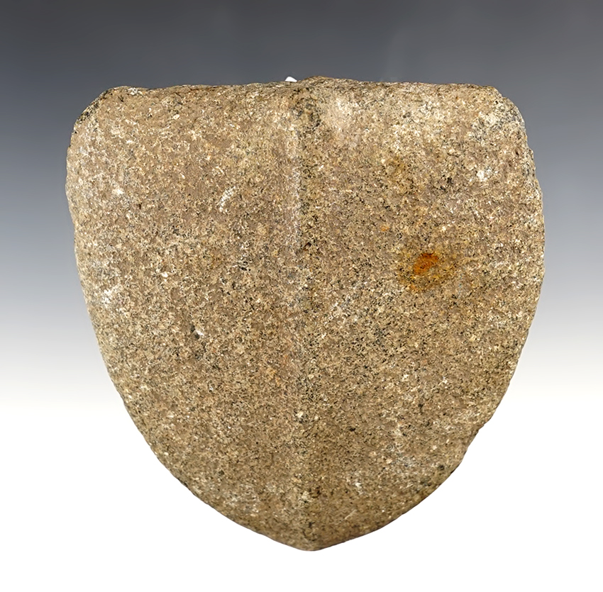 Rare style! 4 5/8" x 4 1/4" Hardstone Shield style undrilled Bannerstone Preform. Pennsylvania. 