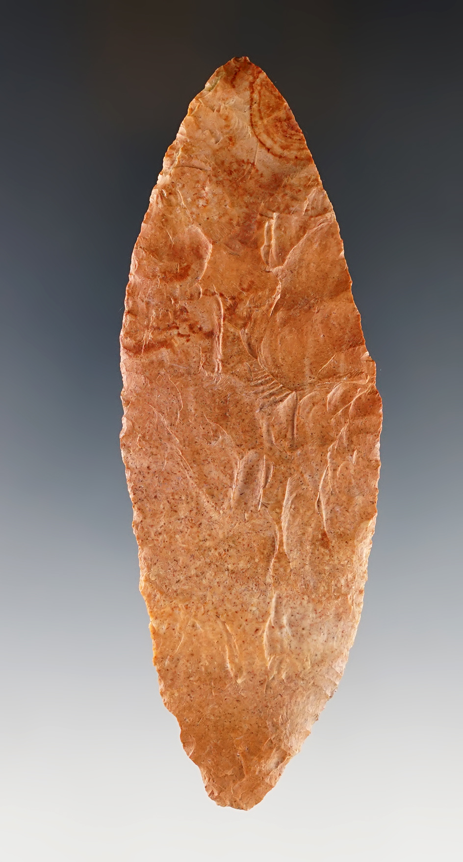 4 11/16" Harahey Knife - Kansas. Ex. Charlie Shewey. Ex. Museum of Native American History.