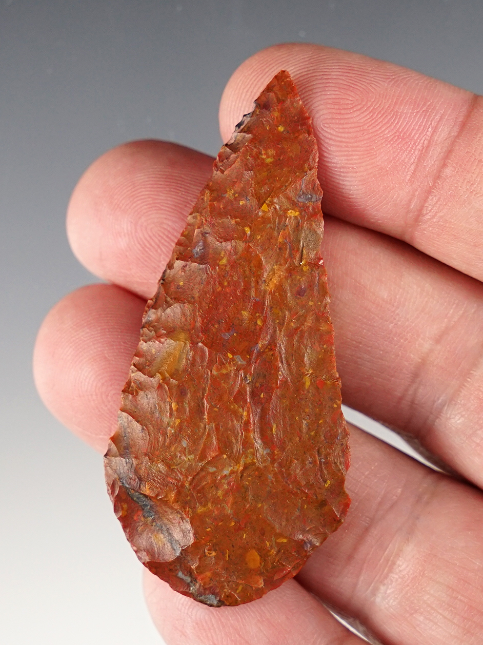 2 7/16" Round Base Knife made from attractive Jasper found in Utah.