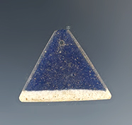 Rare! Delft Glass Pendant that is 3/4" long. Drilled- Townley-Read Site, Geneva New York. 