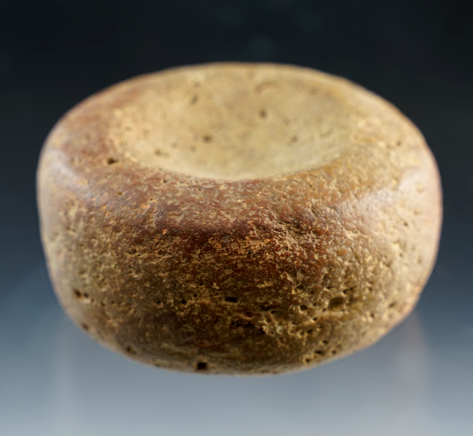 Well made Double Cupped Discoidal that measures 2 3/4" wide. Pennsylvania.