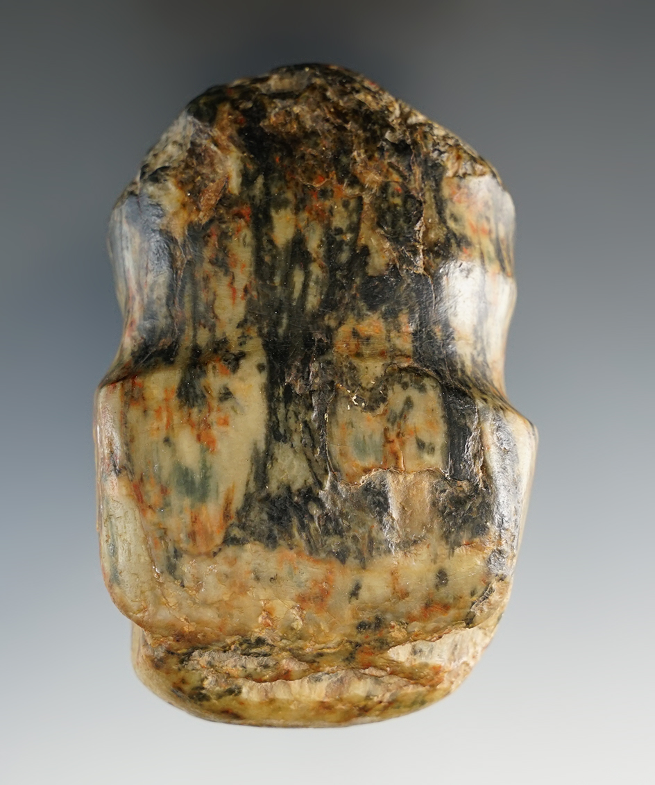 3 1/4" Pecos Axe with a double groove that was converted into a hammerstone.