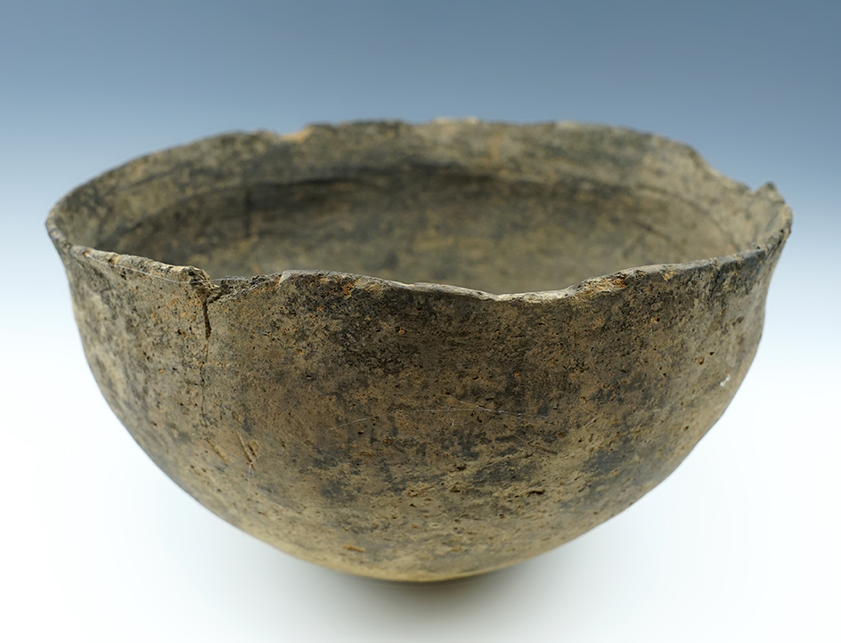 9 1/4" wide by 5 1/4" tall Madisonville style Pottery Vessel - York Co., PA.