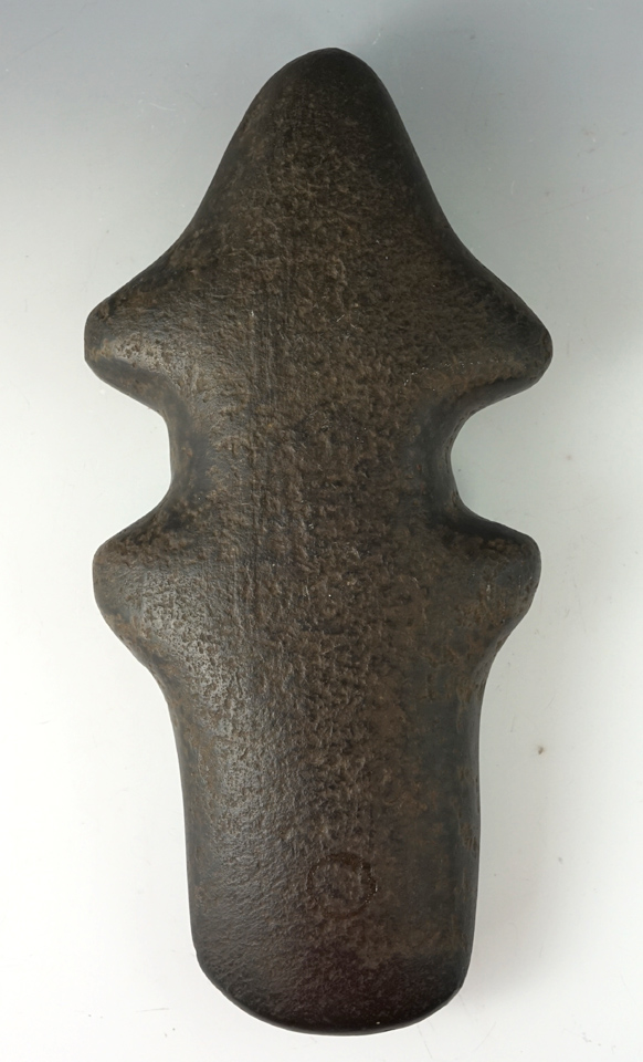 Sale highlight! Simply massive 11 1/2" long by 5 1/4" wide Michigan barbed Axe. Bennett COA.