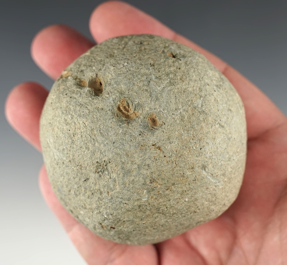 2 3/8" Hammerstone found in Ohio. Ex. Sam Speck. Comes with a Bennett COA.