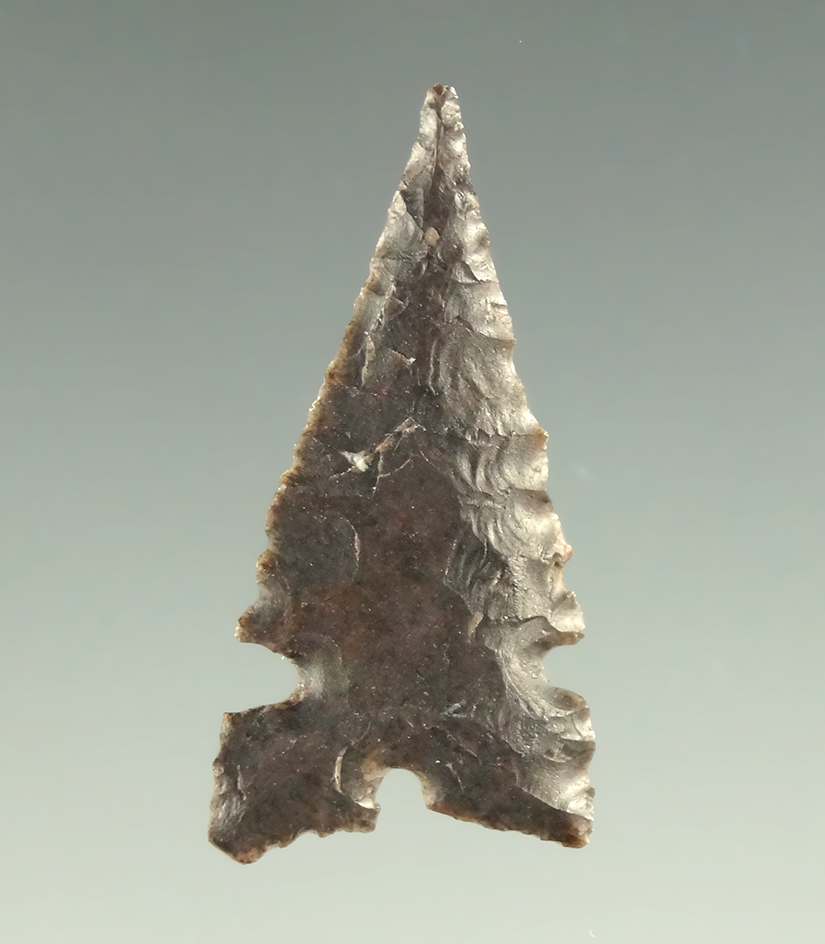 1" Desert sidenotch point found near Dove Creek, Colorado. Ex. Hightower, Bob Knowlton.