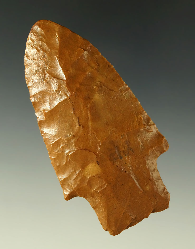 Excellent style 3 1/4" Johnson - Saline County Arkansas Some modern alteration to the tip area.