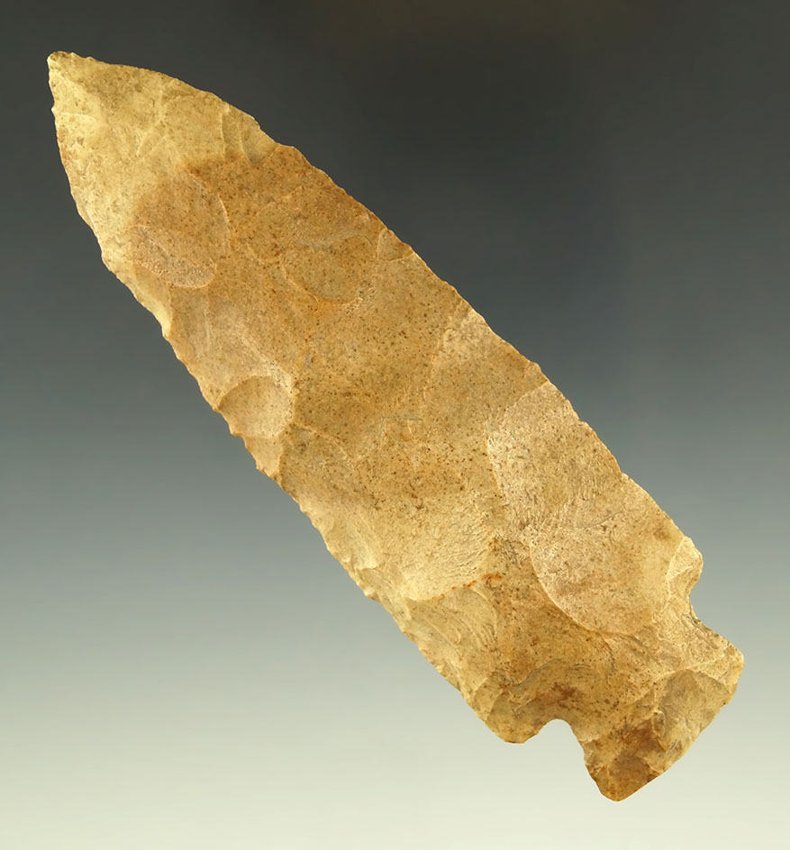 4 13/16" Etley knife found in Illinois that is nicely patinated.