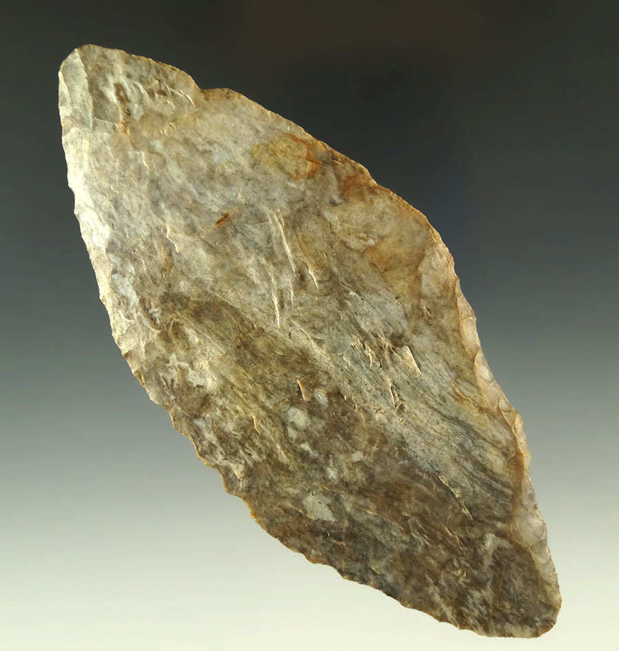 Ex. Museum! 4 11/16" Harahey - attractive mottled material - Oklahoma area. Ex. Charles Shewey.