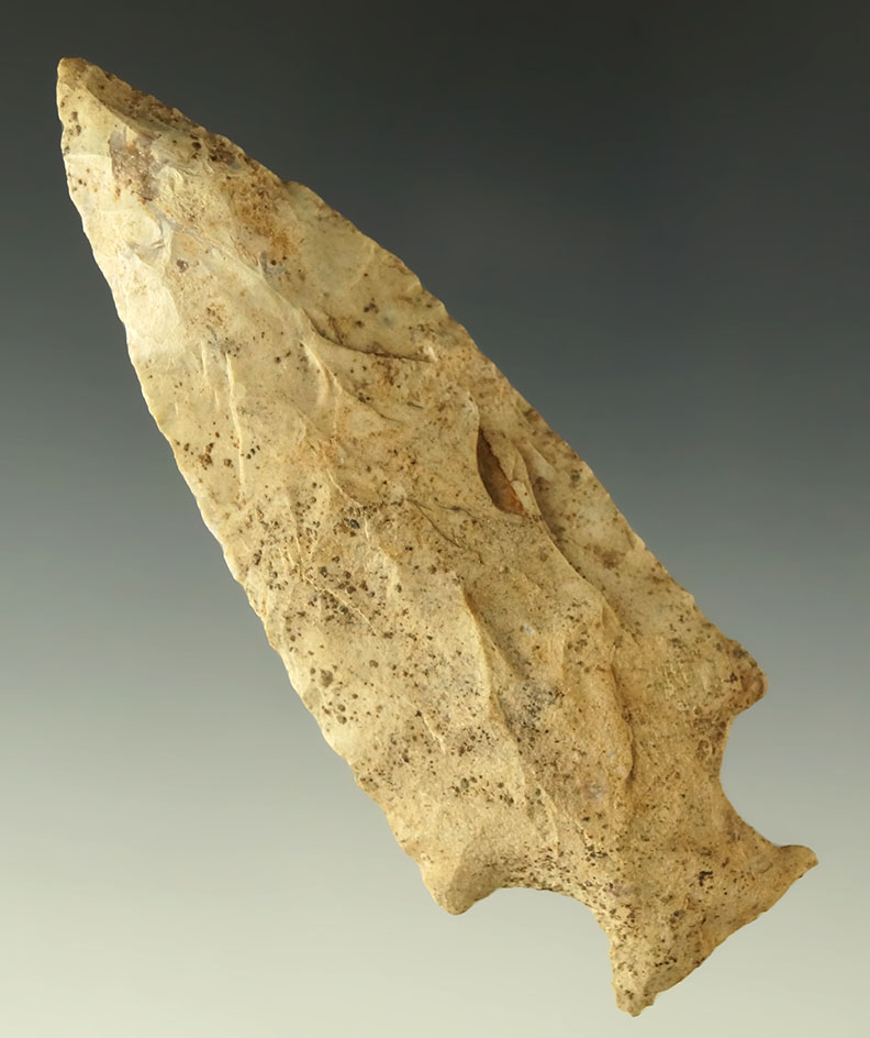 3 13/16" heavily patinated Motley found in Tennessee.