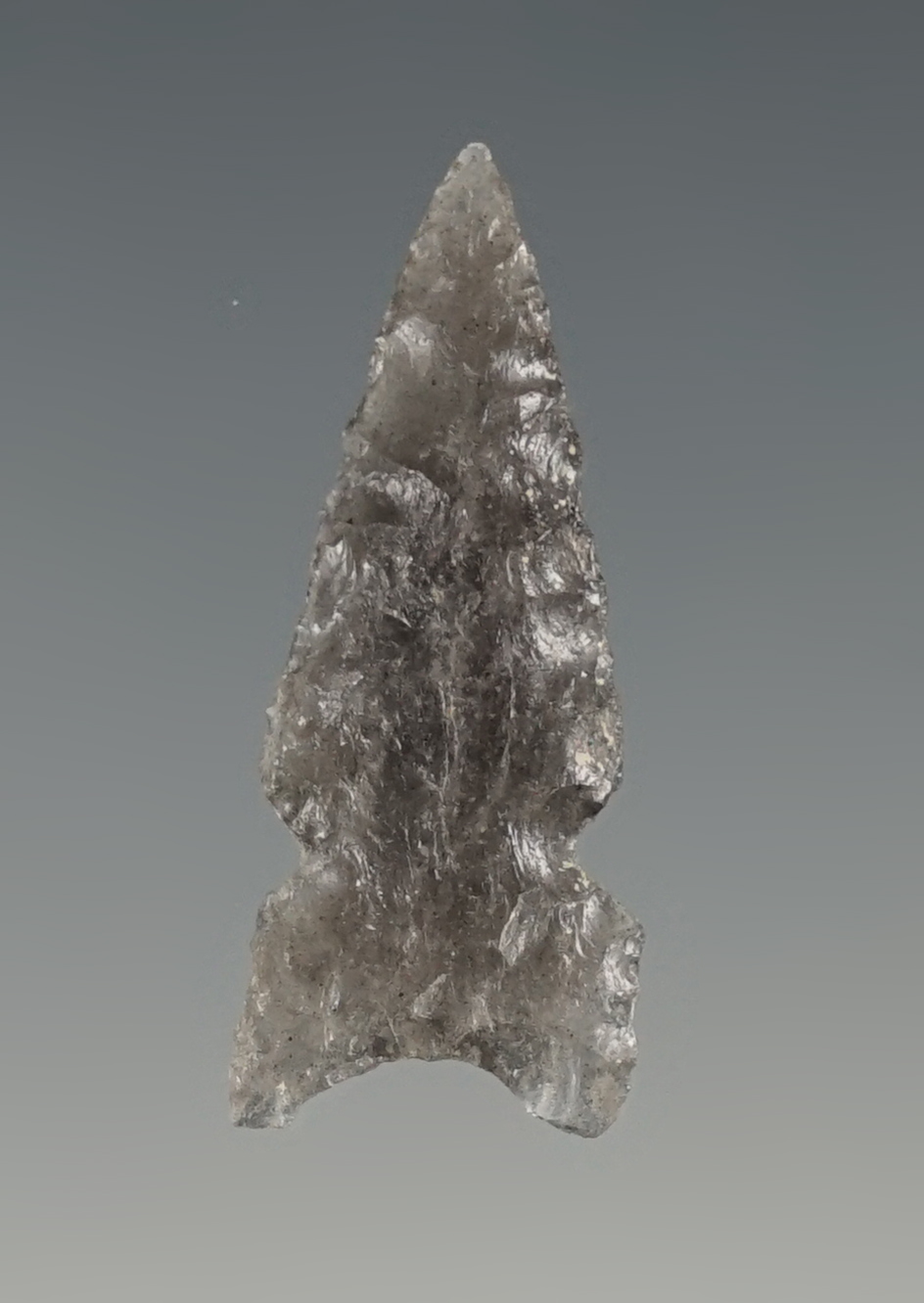 1 1/4" Obsidian Triangle point found in New Mexico.