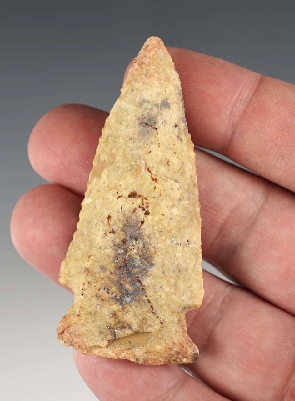 2 11/16" Kirk Corner Notch found in Hancock Co., Georgia.