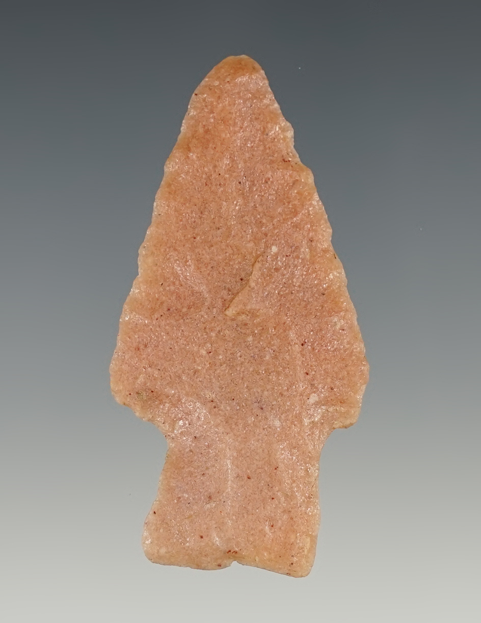 2 5/16" Archaic Base Tang Knife made from Spanish Diggings - Weld Co., Texas. Rogers COA.