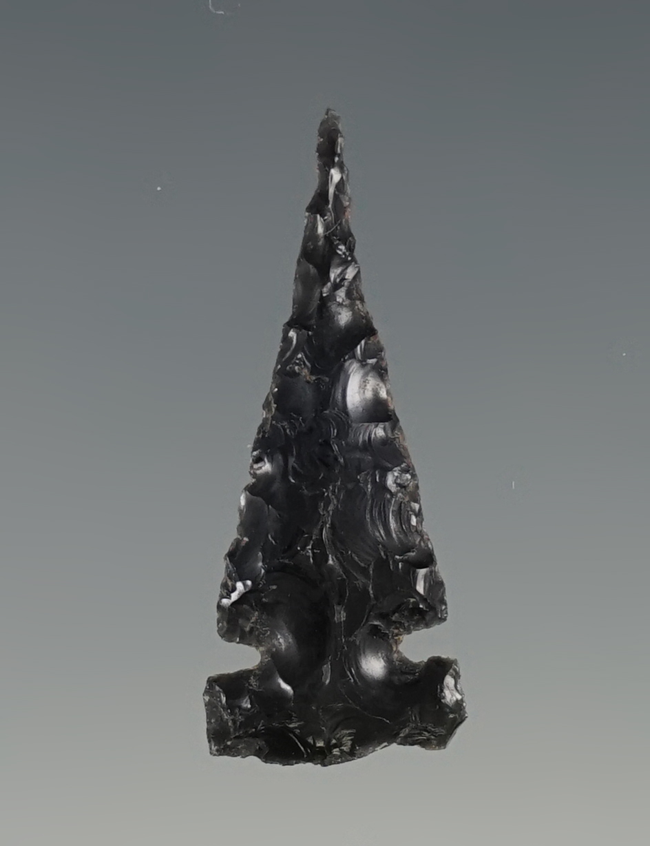 Well made 1 3/15"Side Notched Arrow Point found in New Mexico. Sharp needle tip.