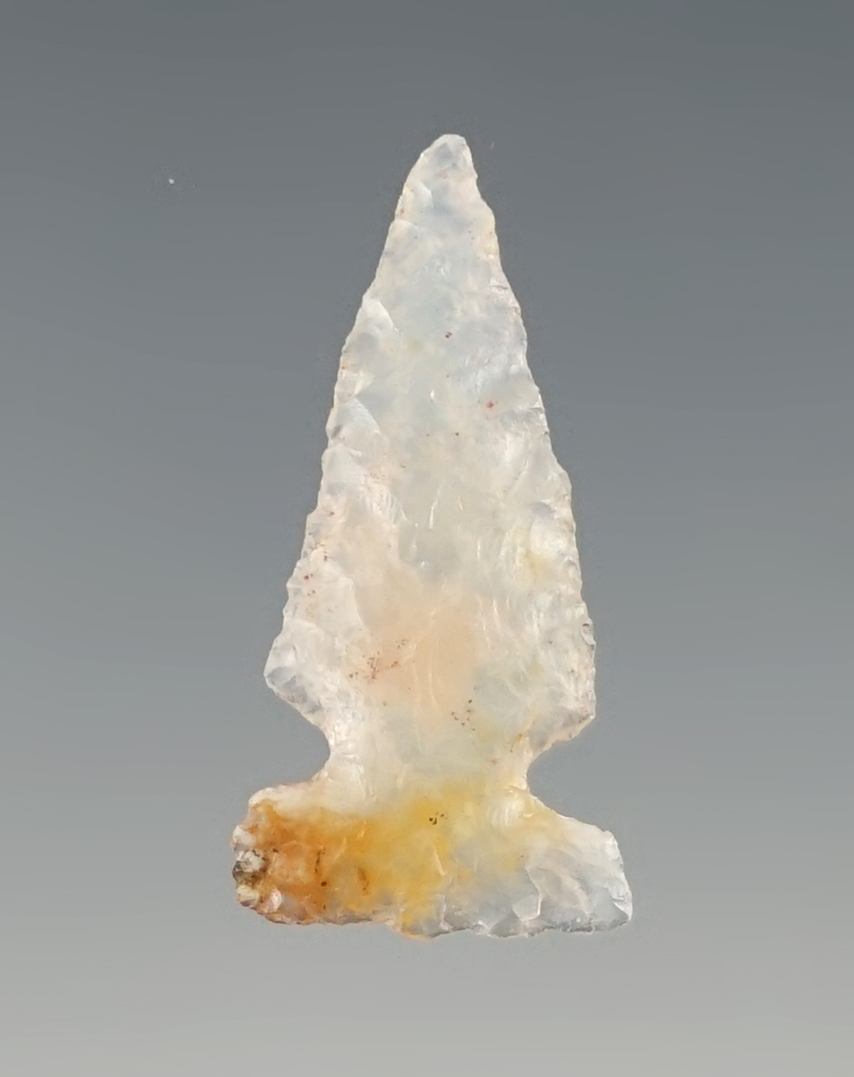 1 1/16" Side Notched Arrow Point made from Agate. Found New Mexico.