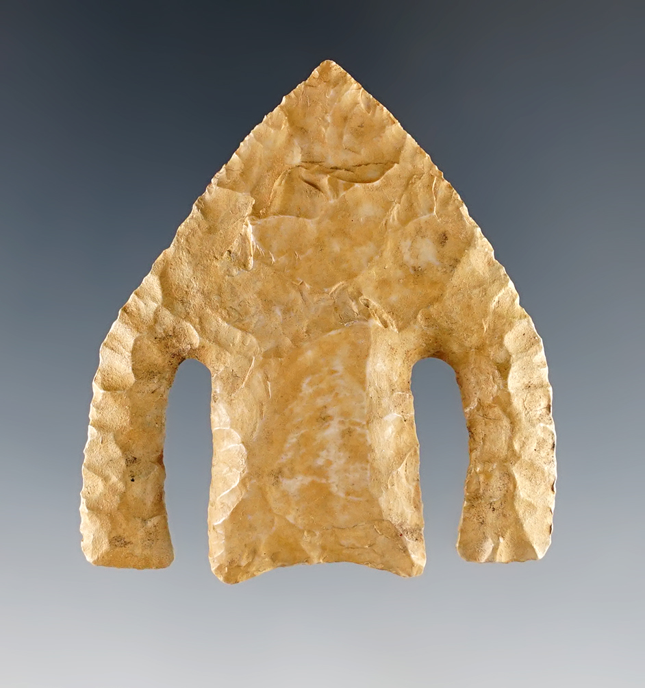 2" Texas Andice. Both ears and one basal corner have been restored. Comes with a Bennett COA.