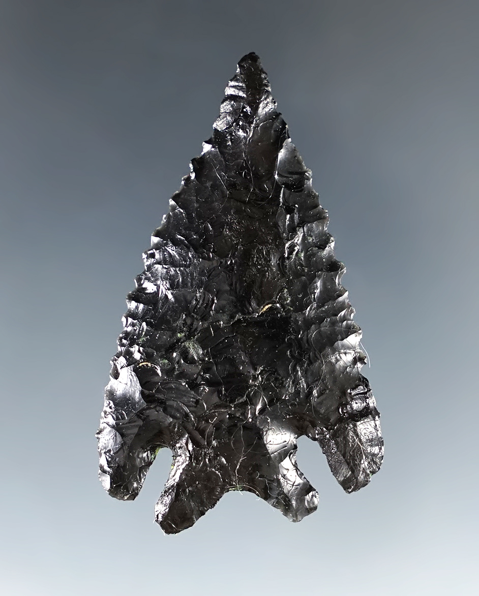 1 7/8" beautifully styled Elko Eared with professional restoration to several areas. Nevada.