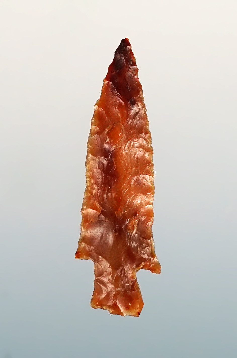 Finely flaked 1 1/16" Klickitat - Washington & Oregon area. Ex. Rudy DeJong. Stermer COA.