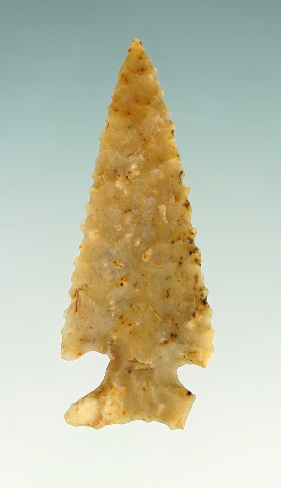 1 7/16" Cornernotch Arrow point made from attractive material. Found in Colorado.