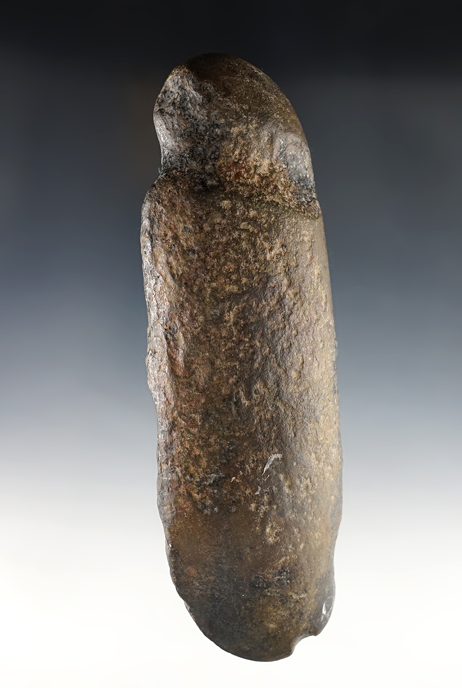 Well patinated 7" Slant Groove Axe. Exact find location is unknown. Ex. Youst collection.