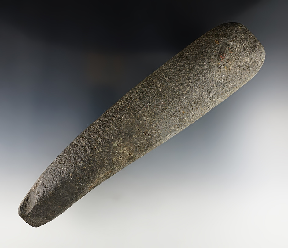 Large 12 1/2" Ohio Roller Pestle made from Hardstone. Comes with a Bennett COA.