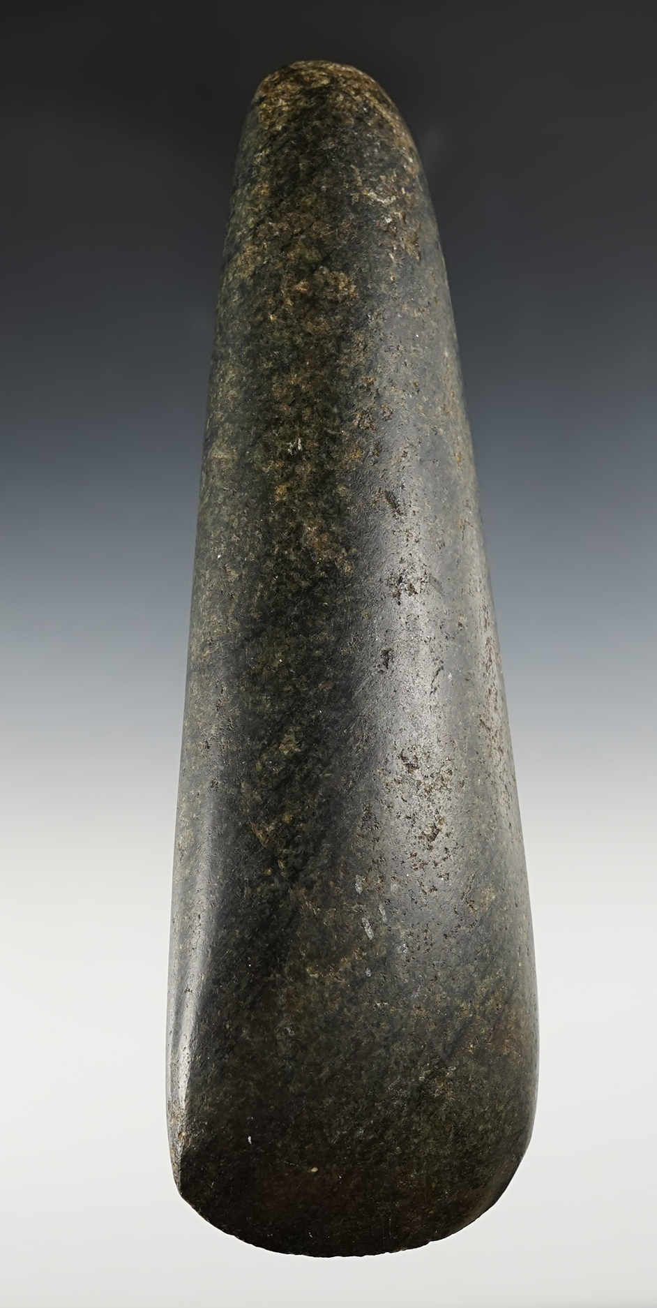 Exceptionally well made 8 5/8" Celt found in Colusa Co., California. Highly polished Hardstone.