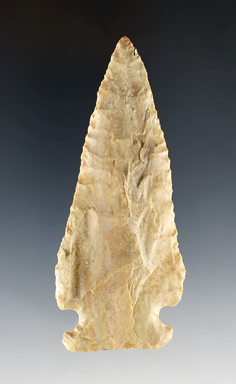 Well patinated 3 5/16" Pentagonal found in Jefferson Co., Kentucky. Comes with a Bennett COA.