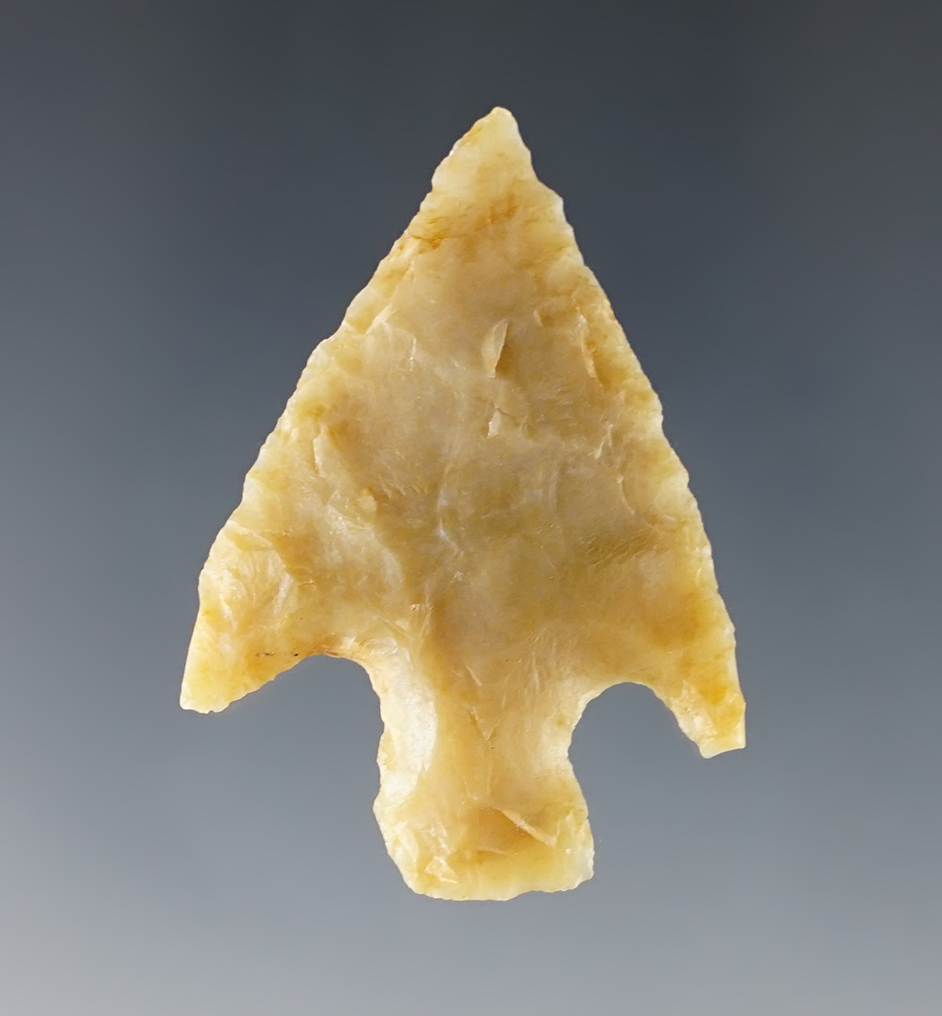 1 9/16"  Stemmed point found in southeast Colorado with nice flaking.