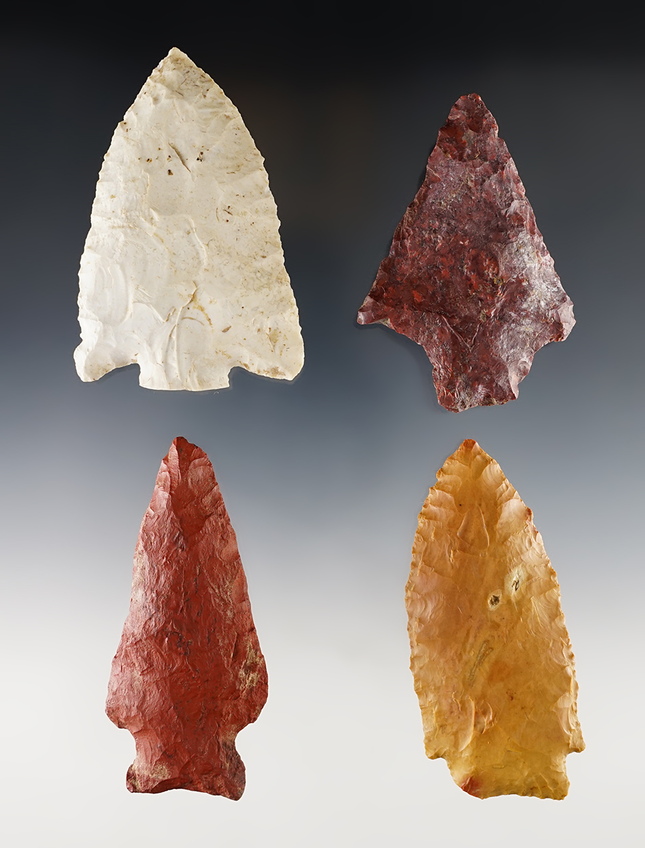 Set of 4 nicely colored points-  Missouri/Illinois, Florida & Pennsylvania. 2 have COA. 