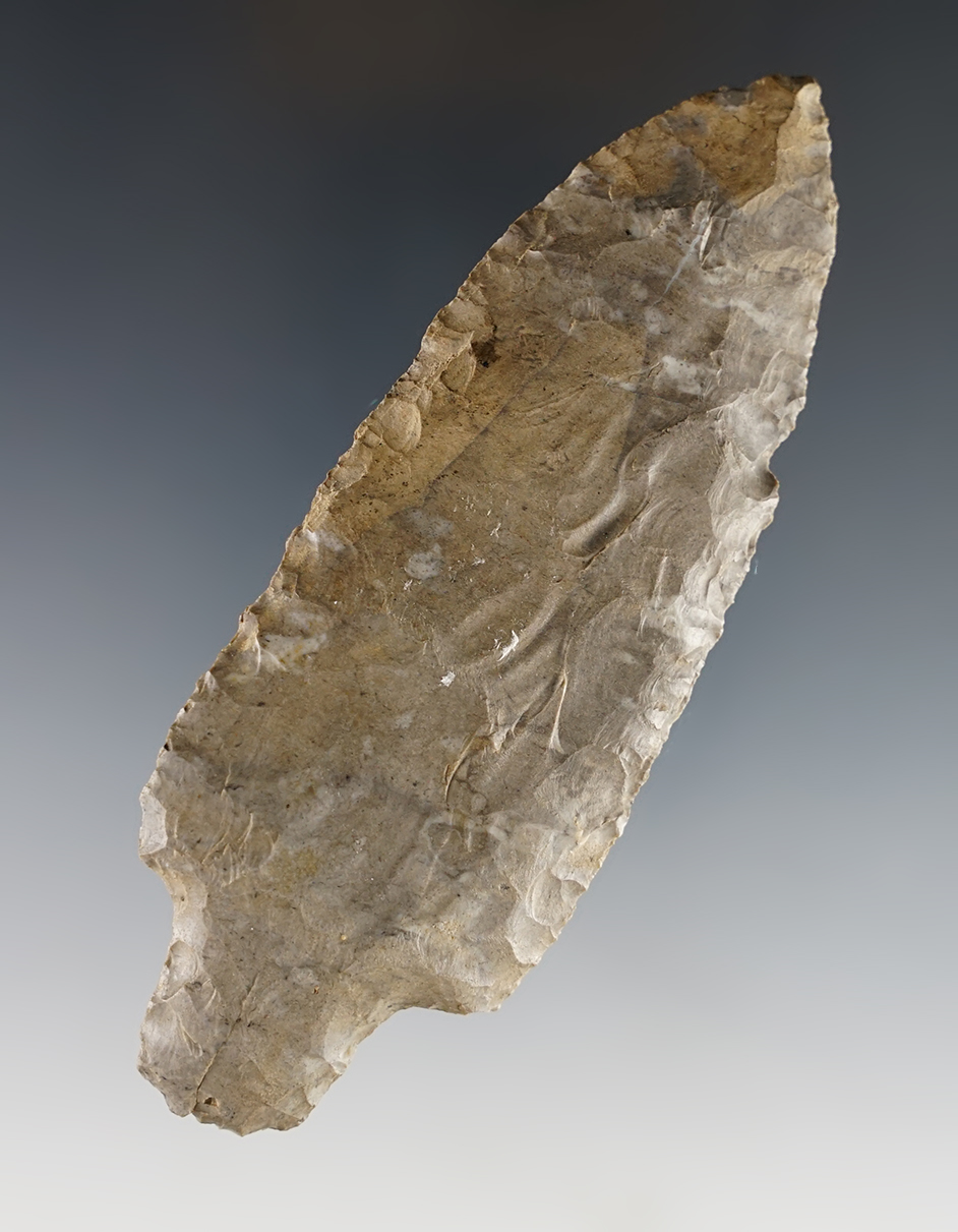 Well styled 4 1/4" Adena made from well patinated Onondaga. Pennsylvania/New York area.