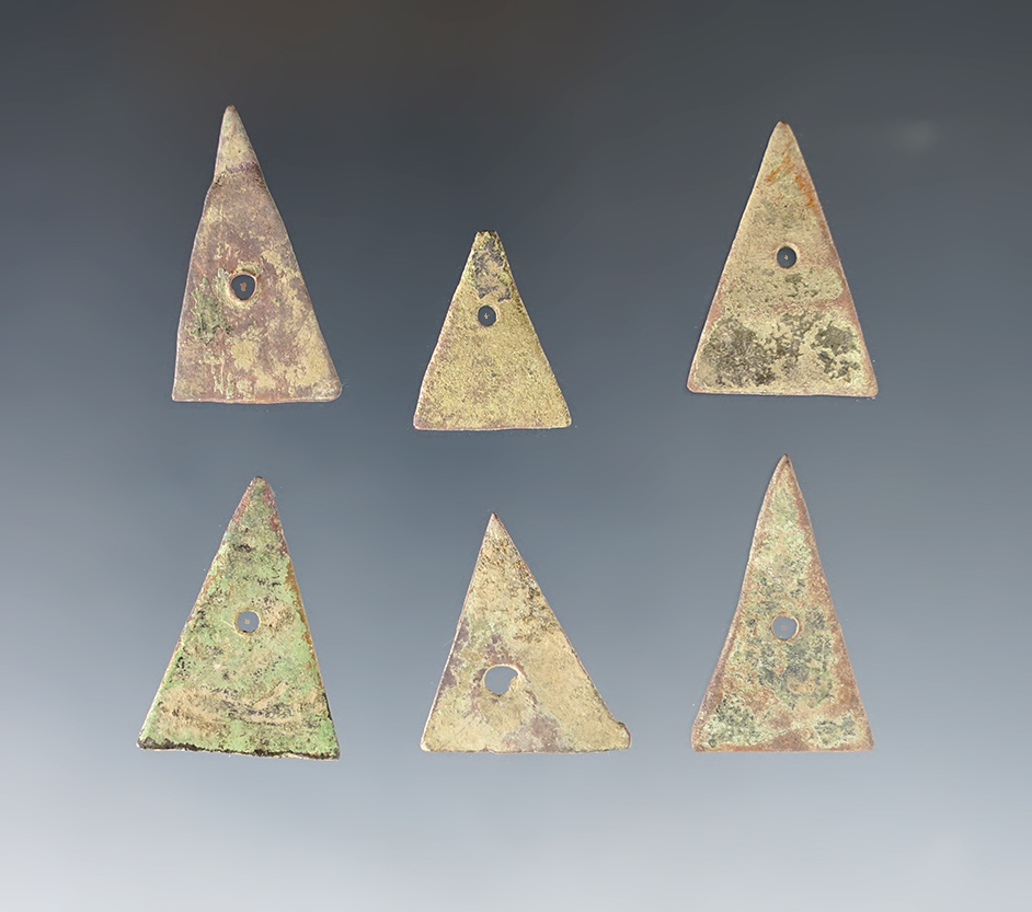 Set of 6 nicely made Kettle Points found in White Springs, Geneva, New York. 