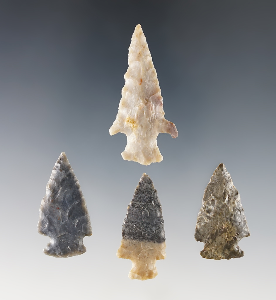 Set of 4 Colorado points in good condition. The largest is 1 7/8".